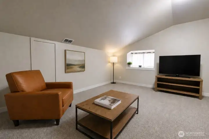 Apartment living room. Virtually staged.