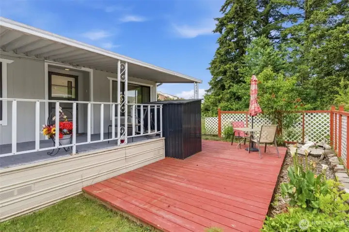 Deck with Shed for outdoor/garden storage