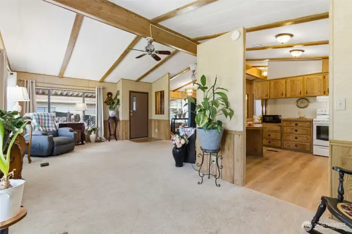 Dining Room is adjacent to the Kitchen for convenience.