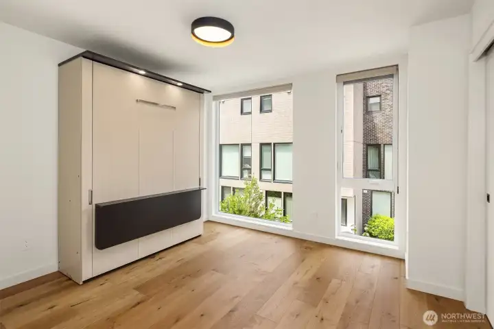The murphy bed can stay or be removed prior to closing at buyers choice. The murphy bed can stay or be removed prior to closing at buyers choice.