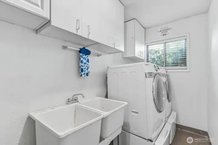 Laundry with sink - washer/dry can stay Laundry with sink - washer/dry can stay