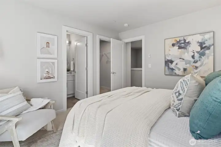 Secondary bedroom offers flexibility for guests, roommates, or a dedicated home office w/ extended CAT-6 wiring for work from home speeds. Secondary bedroom offers flexibility for guests, roommates, or a dedicated home office w/ extended CAT-6 wiring for work from home speeds.
