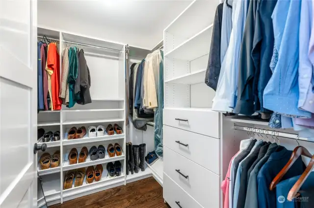 Custom closet system throughout the home