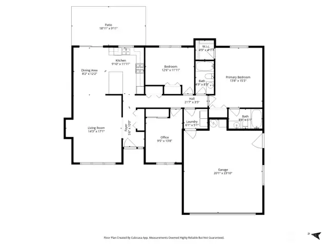 Floorplan with dimensions to help you envision the size of the spaces.