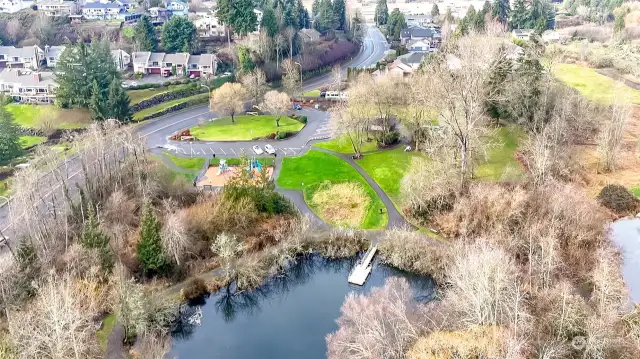 Fishing pond off the adjacent stream.