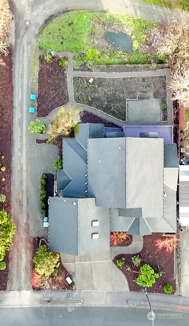 Straight overhead shot of the property.