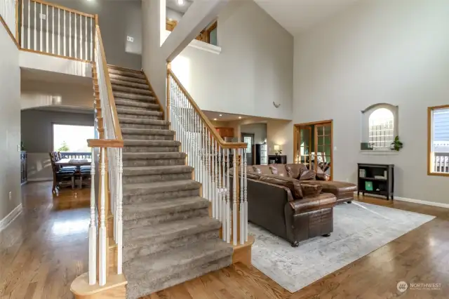 Hardwood floors throughout the home were installed about 6 years ago.