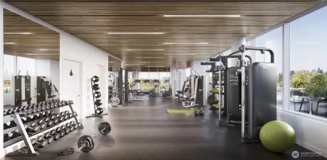 Rendering of fitness amenity