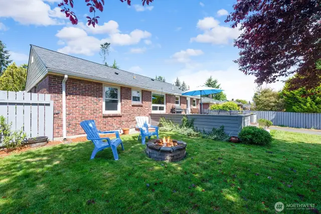 This back yard was designed with easy living in mind.