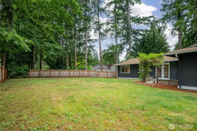 Spacious backyard