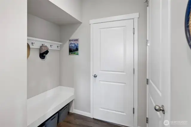 Main level mudroom and access to garage and basement