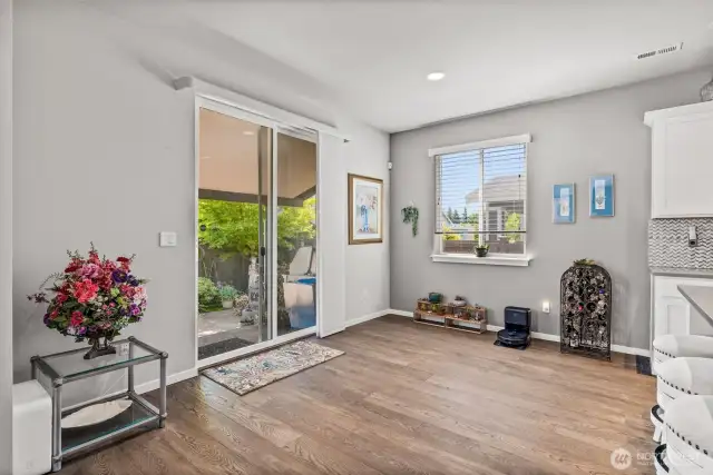 Spacious dining area