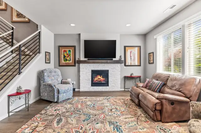 Great room with cozy fireplace