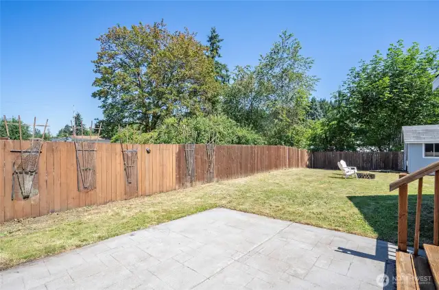 Enjoy a peaceful, easy-care backyard retreat.