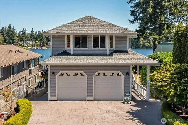Front of home with double attached garage