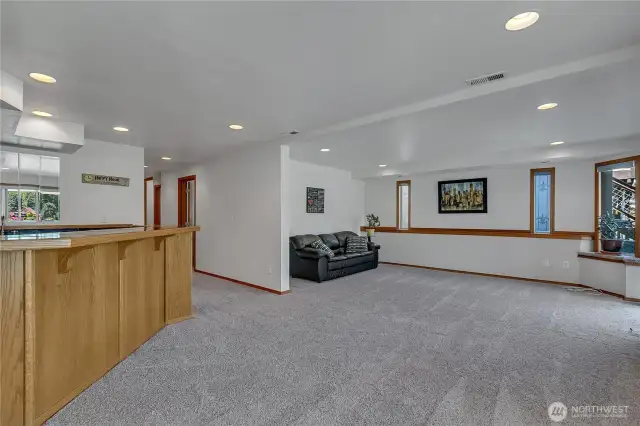 Large lower level rec room
