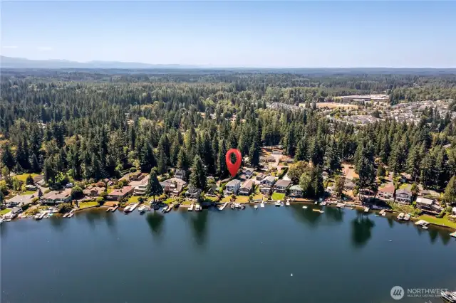 Ariel lake view