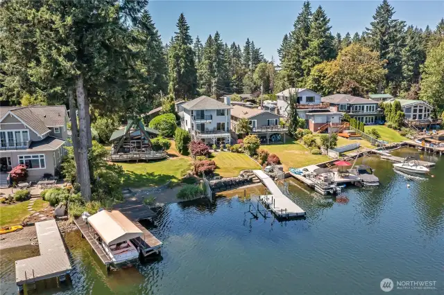 Ariel view of the home