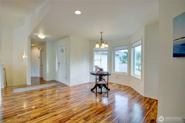 Entry and breakfast nook or could be used as a study area in the heart of the home.