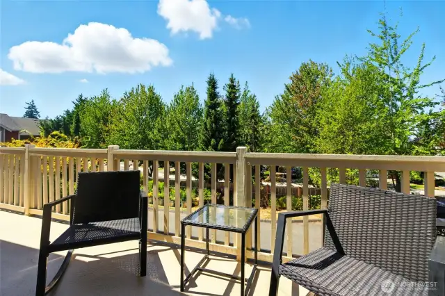 Balcony overlooking the neighborhood