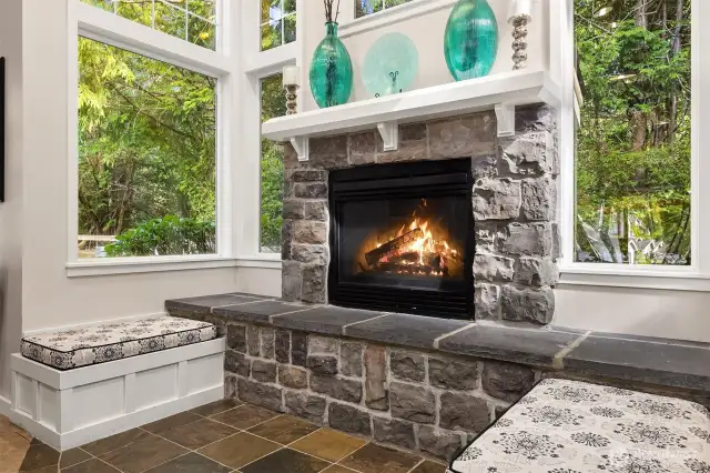 Stone Fireplace