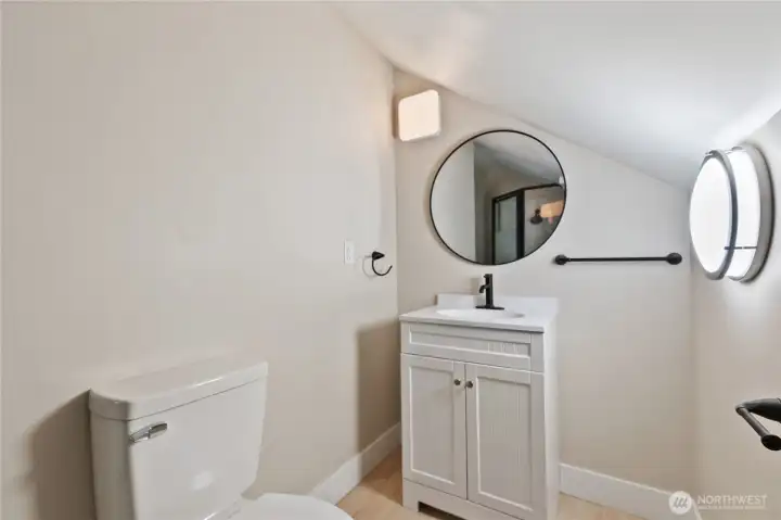 3/4 bath upper level