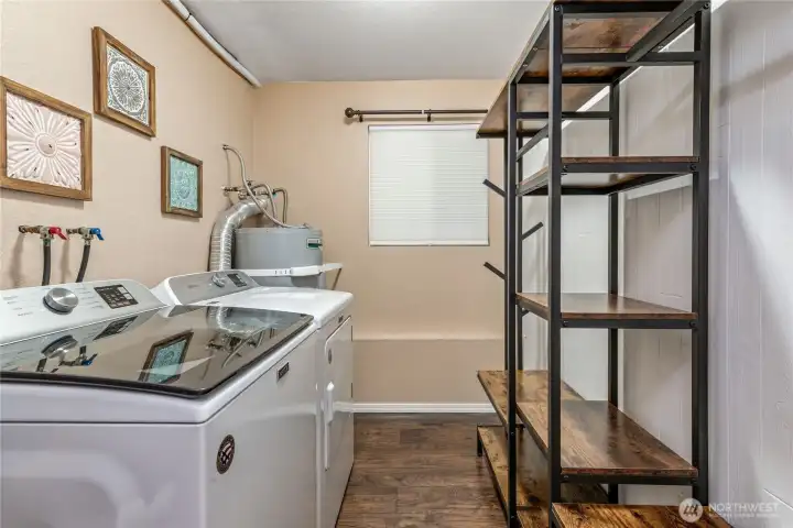 Laundry and utility room. Washer and Dryer stay