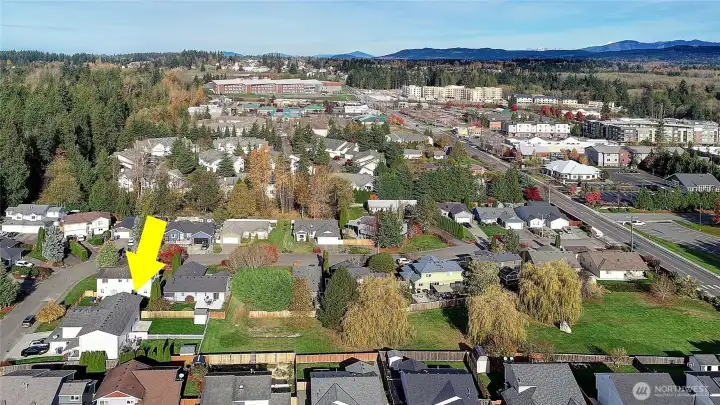 Aerial view of the Emerald Glen community in Stanwood