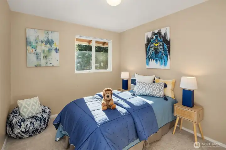 The third upper-level bedroom.