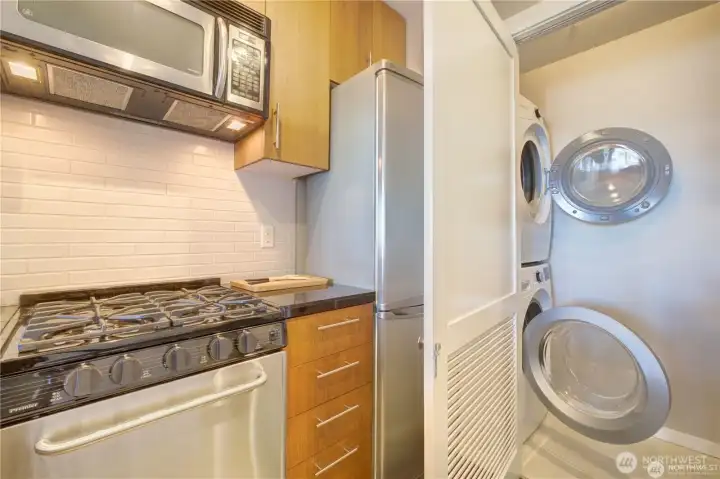 In unit laundry and large pantry space off kitchen.