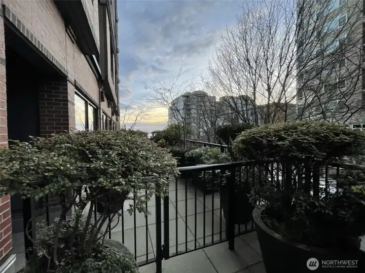 Avenue One with Puget Sound in the not too far distance.