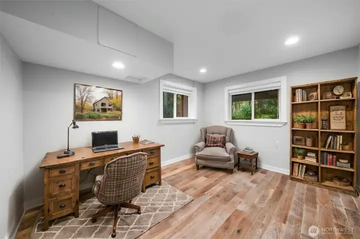 Virtually Staged- Office on lower level