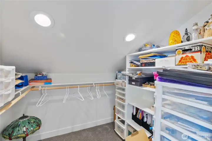 Two walk in closets upstairs and 2 large storage rooms for all your valuables.