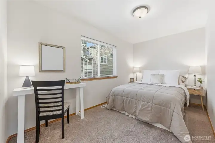 1st bedroom with access to covered deck.