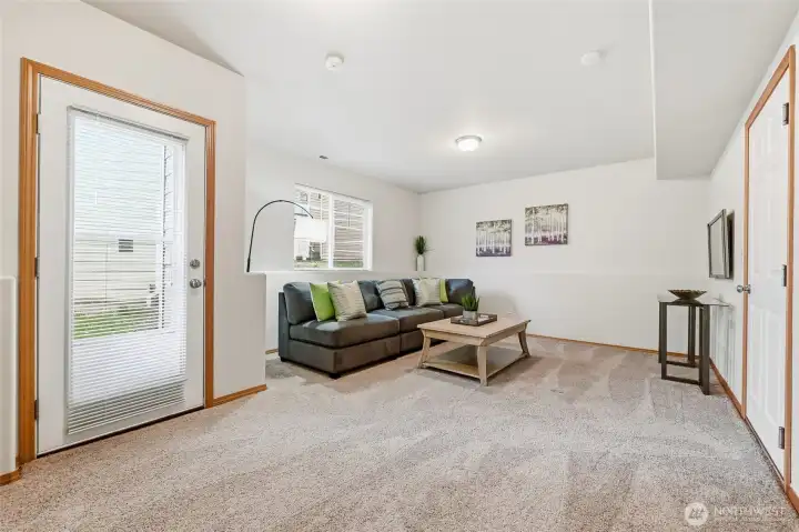 Bonus room on main- level has door to access yard