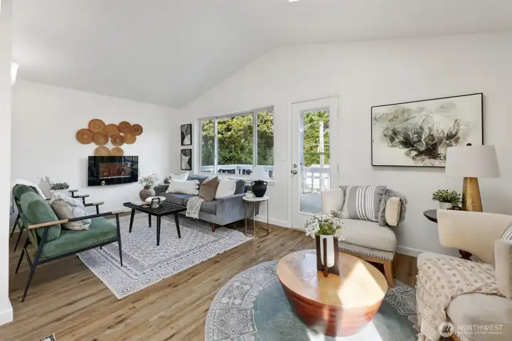 Spacious, open living areas.