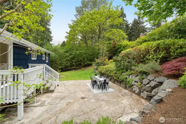 Enormous patio perfect for dining al fresco