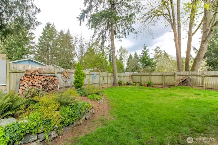 Beautiful mature landscaping