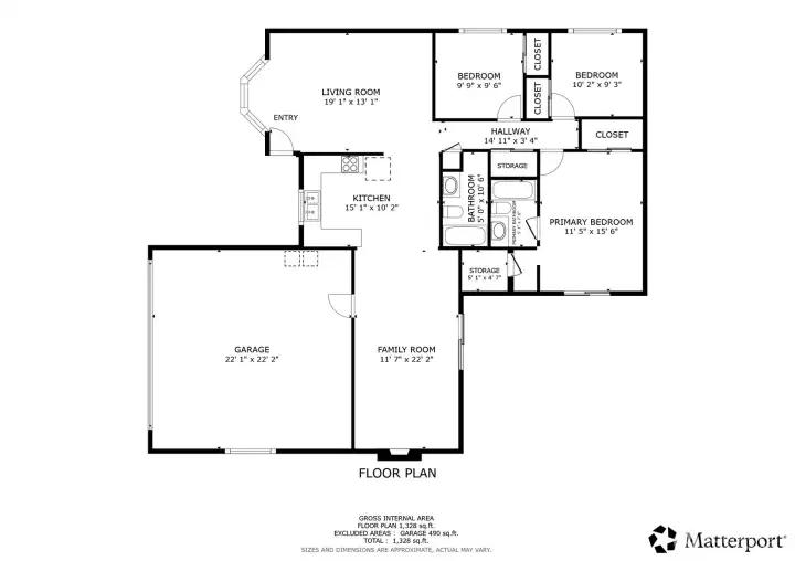 Single level living and an open floor plan.