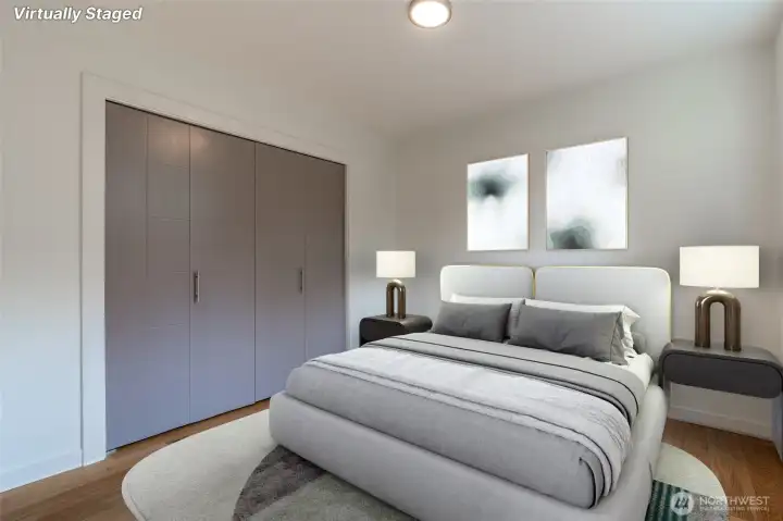 Sizable guest bedroom.