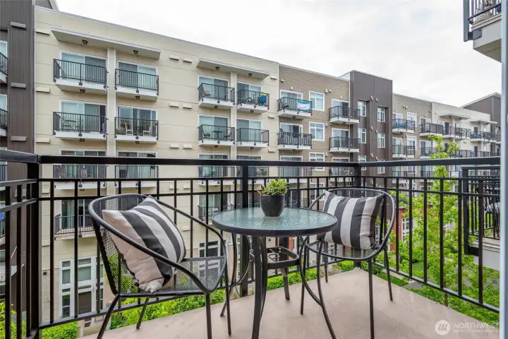 Nice sized balcony for enjoying a little time outside. Perfect spot to read a book or enjoy a cup of tea or coffee. Nice sized balcony for enjoying a little time outside. Perfect spot to read a book or enjoy a cup of tea or coffee.