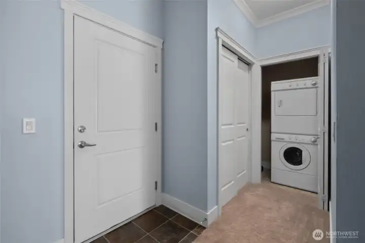 The stackable washer and dryer are included in this sale. The stackable washer and dryer are included in this sale.
