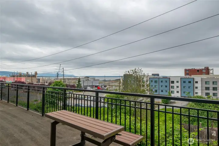 Owner access only common area balcony on 2nd floor of condo building Owner access only common area balcony on 2nd floor of condo building