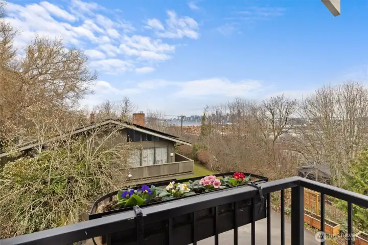 Picture doesn't do it justice. Beautiful city and mountain view from your deck.
