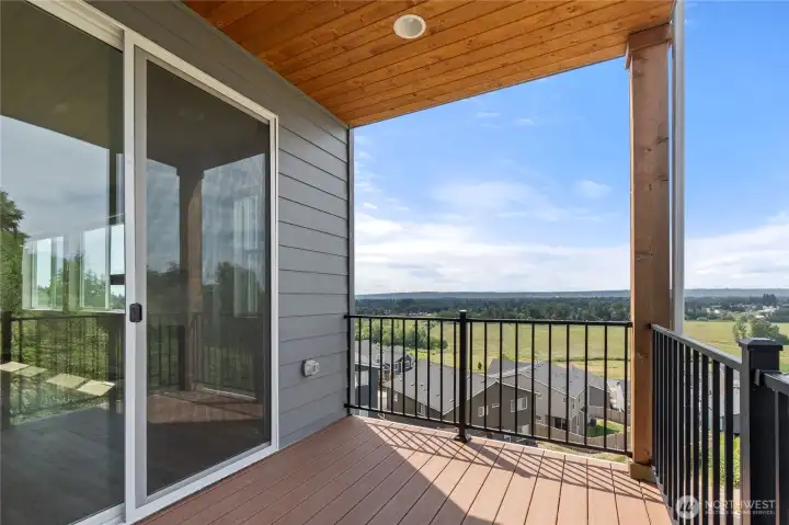 Covered deck with incredible views