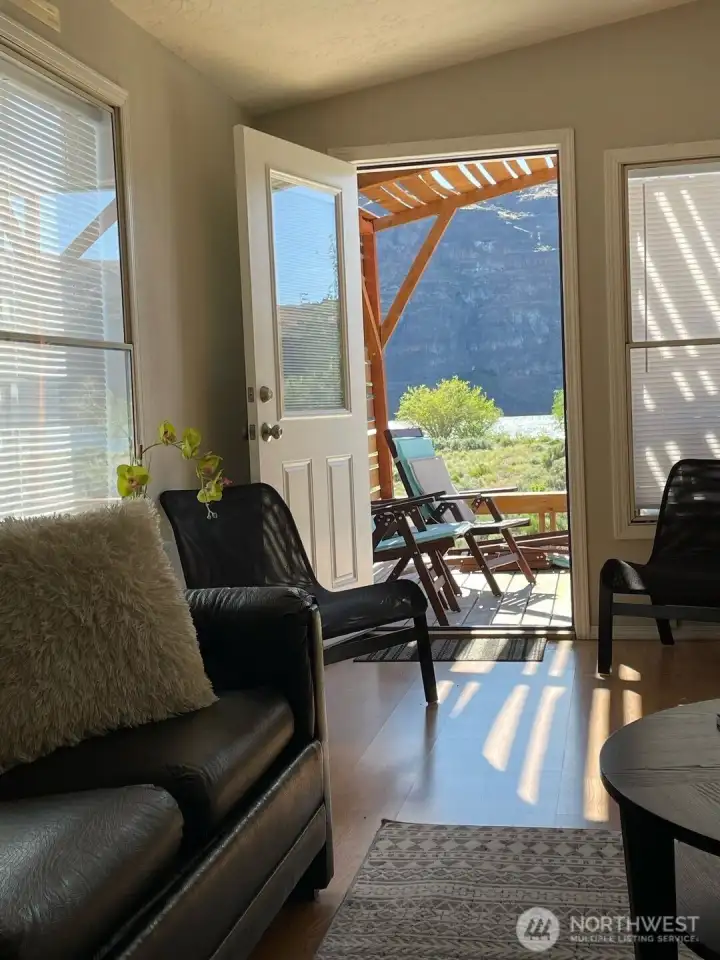 Door to the back deck
