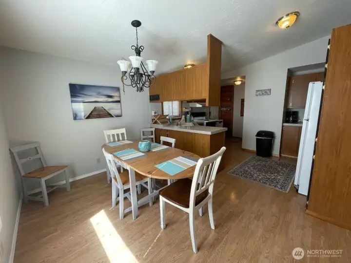 Dining and kitchen area