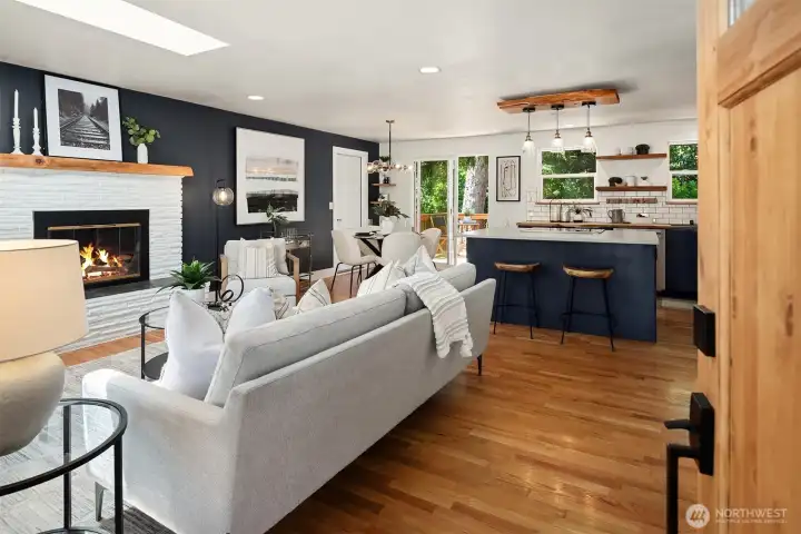 Remodeled kitchen thoughtfully redesigned with an open layout, creating an ideal space for entertaining and everyday living.