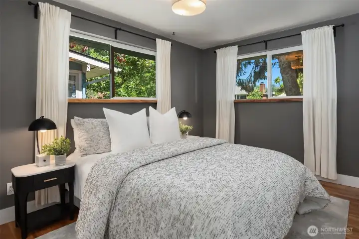 Spacious main-level bedroom offering comfort, flexibility, and convenient single-level living.
