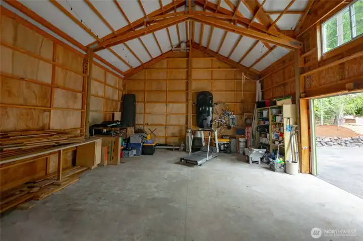 Spacious and bright shop offers plenty of extra storage for your toys, and work shop space here and under cover behind Spacious and bright shop offers plenty of extra storage for your toys, and work shop space here and under cover behind